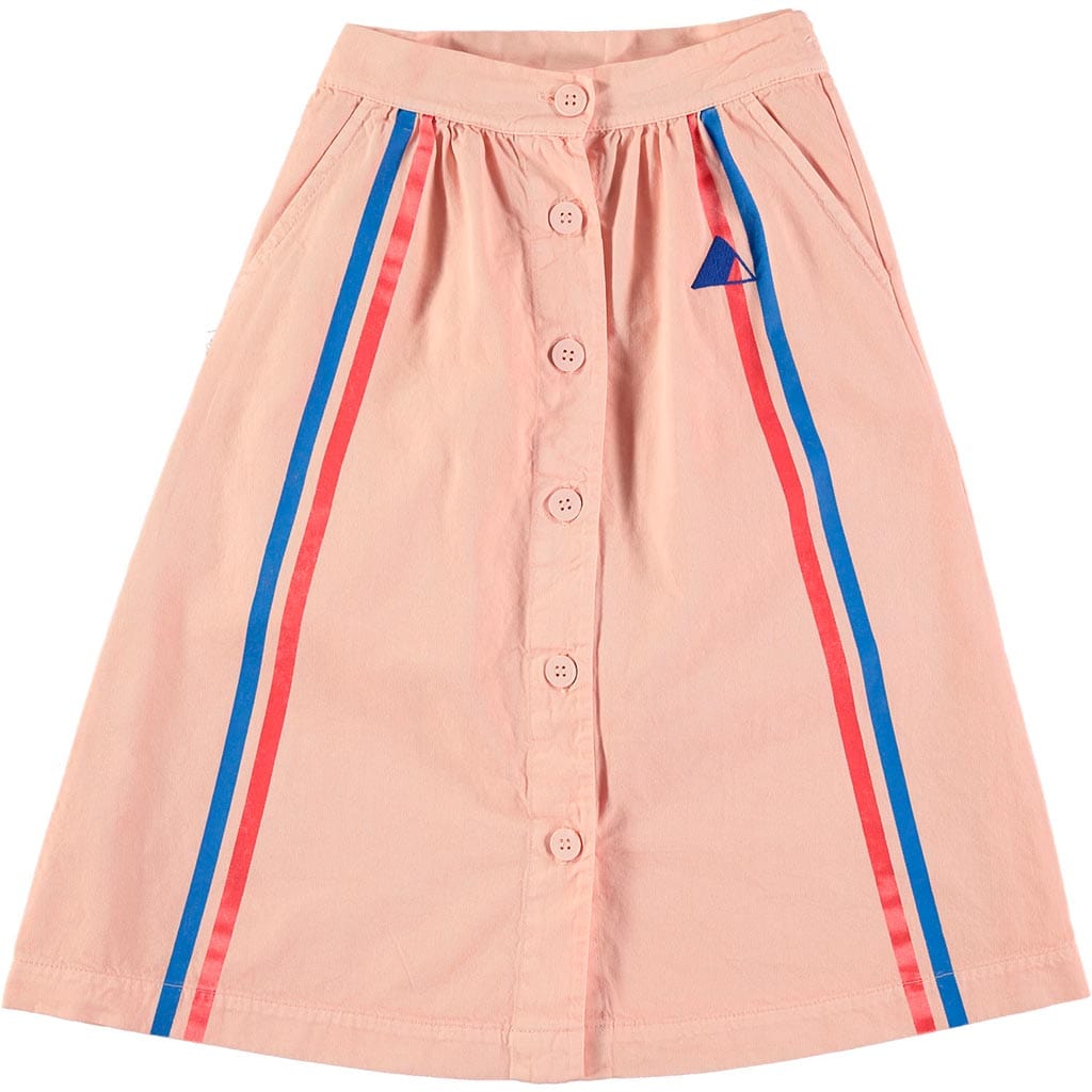 Bonmot Skirt Skirt Long Side Stripes - Dusty Pink