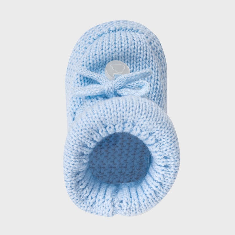 Mayoral Footwear Blue Knit Baby Booties