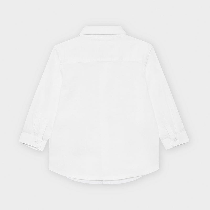 Mayoral Tops White Long Sleeved Oxford Shirt