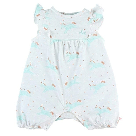 Noukie's One-Pieces Cotton jersey romper with unicorn print
