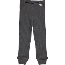 Poudre Organic Clothing / Bottoms 1M Basilic Ribbed Leggings - Charcoal