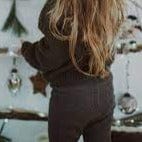 Poudre Organic Clothing / Bottoms Basilic Ribbed Leggings - Charcoal