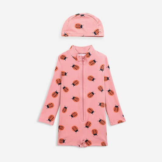 Bobo Choses Swimwear Baby Ladybug All Over Swim Pack - Pink