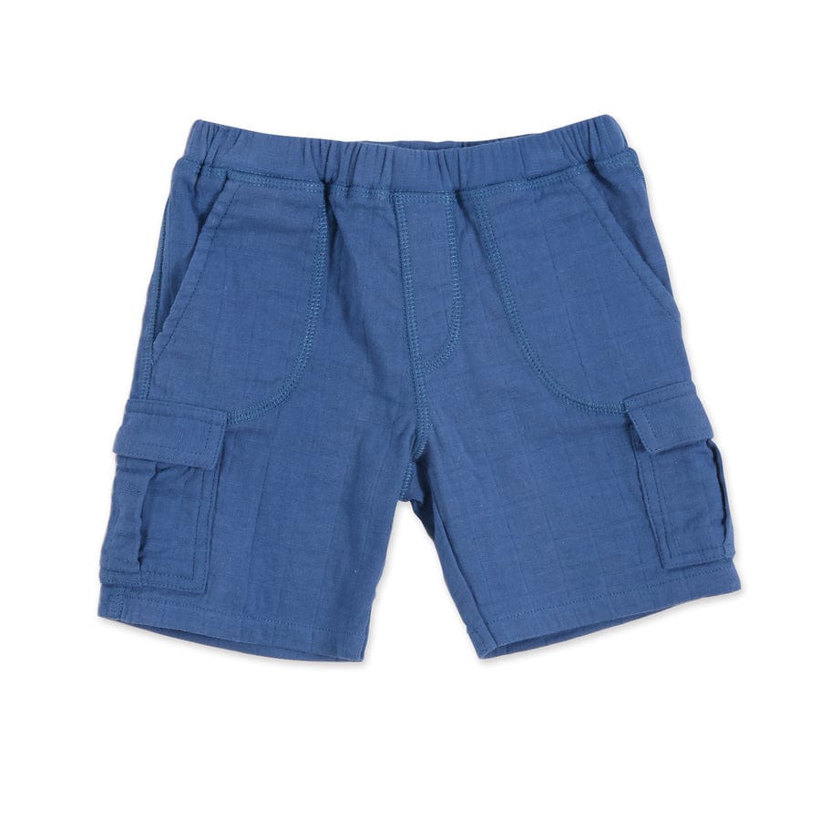 Aden and Anais Clothing / Bottoms Aden and Anais Blue Cargo Shorts 6-9m