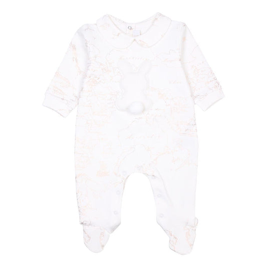 Alviero Martini Sleepwear Rose Gold Geo Print Pyjama with Rabbit