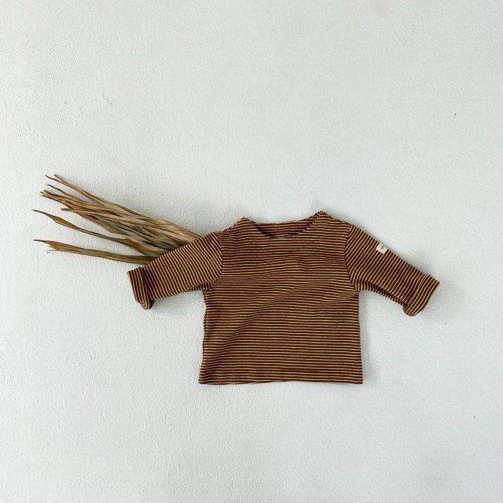 Bebe Holic Tops 3-6 months / brown Stripe Twinkle Tee