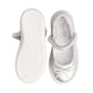 Benjie of Switzerland Footwear Silver leather ballerina shoe