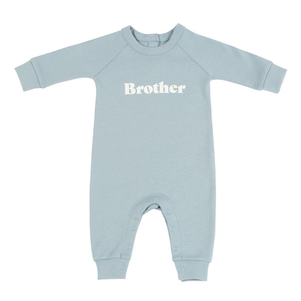 Bob and Blossom Clothing / Onesies 0-3m Brother Romper - Sky Blue