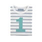 Bob and Blossom Clothing / Tops 1-2 Years Number Grey Striped Tee