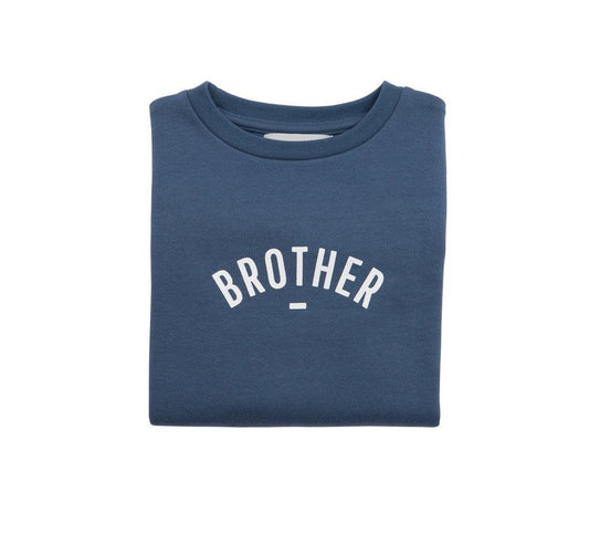 Bob and Blossom Clothing / Tops 1YR Brother Sweatshirt - Denim Blue