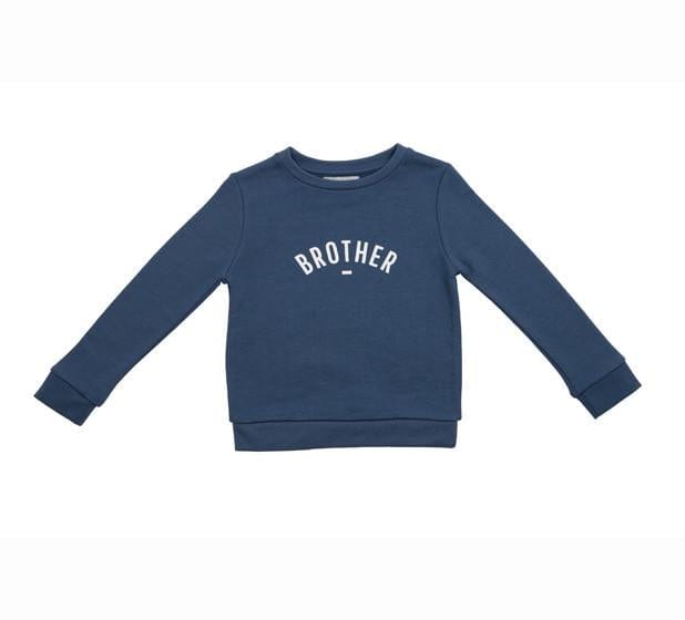 Bob and Blossom Clothing / Tops 1YR Brother Sweatshirt - Denim Blue