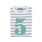 Bob and Blossom Clothing / Tops 5-6 Years Number Grey Striped Tee