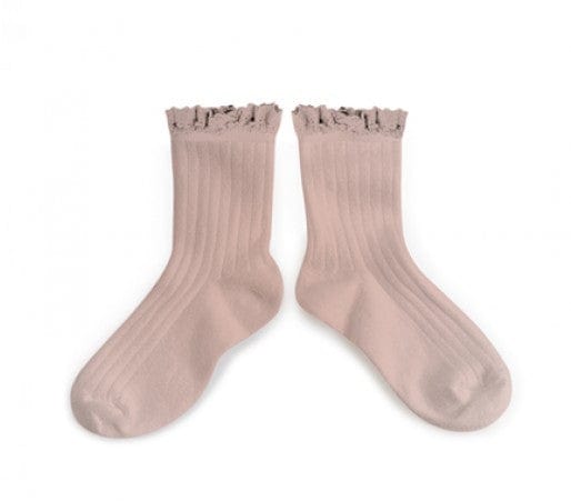 Collegien Clothing / Socks Old Rose / 21/23 Collegien Cotton Short Socks With Lace