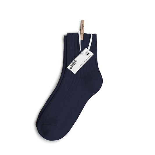 Collegien Socks 18/20 La Mini Ribbed Short Socks - Starry Night Blue