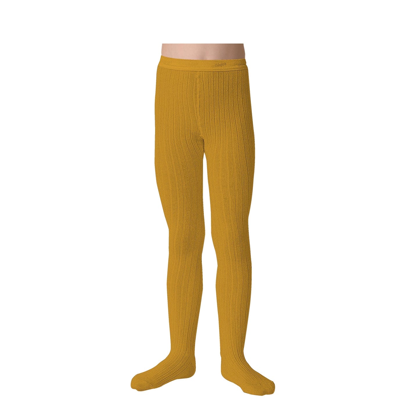 Collegien Tights Louise Ribbed Tights - Turmeric