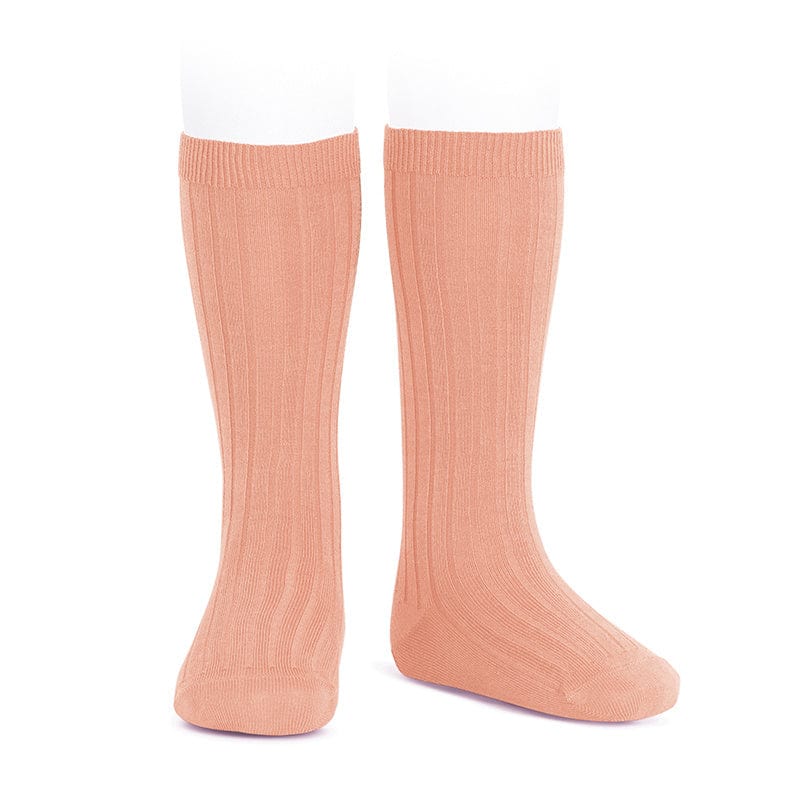 Condor Clothing / Socks 00-6M / Peony Condor Ribbed Knee Socks