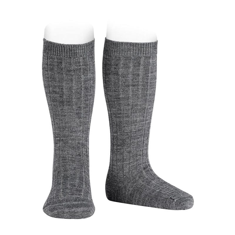 Condor Clothing / Socks Light Grey / 4Y Merino Wool Rib Socks