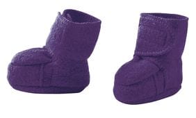 Disana Clothing / Footwear 01 (4-8M) / Plum Boiled Wool Booties