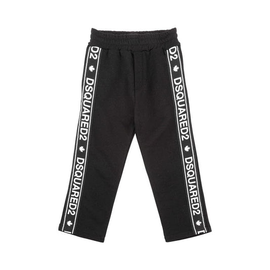 Dsquared2 Bottoms Black Sweatpants with Logo Trim