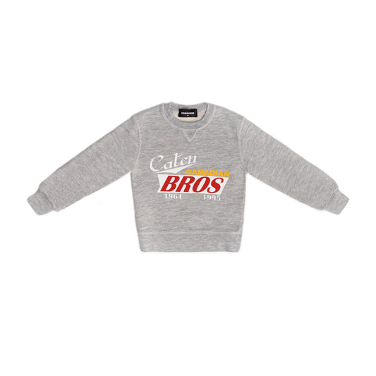 Dsquared2 Tops Grey "Caten BROS" crew neck sweater