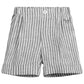 Il Gufo Bottoms Grey striped linen shorts