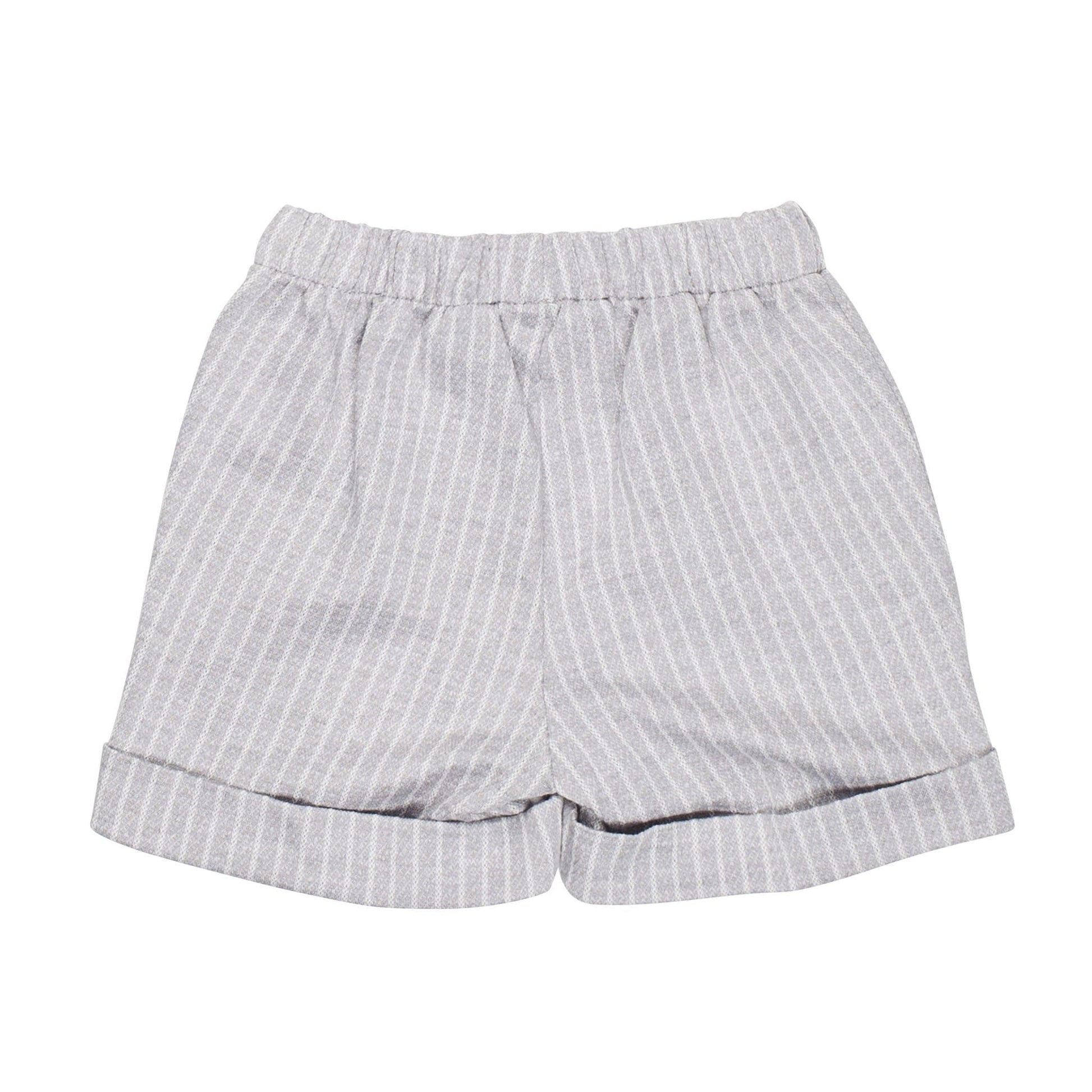 Il Gufo Bottoms Light Grey Pinstriped Shorts