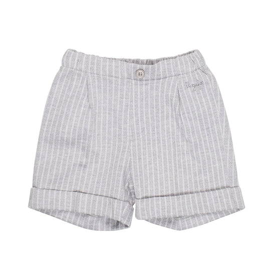 Il Gufo Bottoms Light Grey Pinstriped Shorts