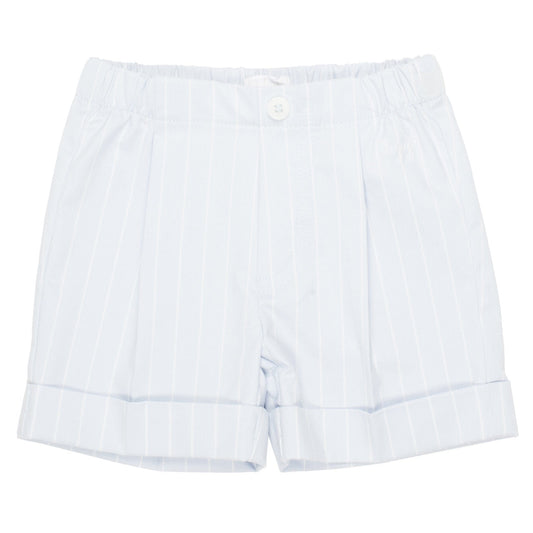 Il Gufo Bottoms Soft blue pinstriped shorts