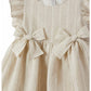 Il Gufo Dresses + Skirts Beige striped linen dress with ruffled sleeves