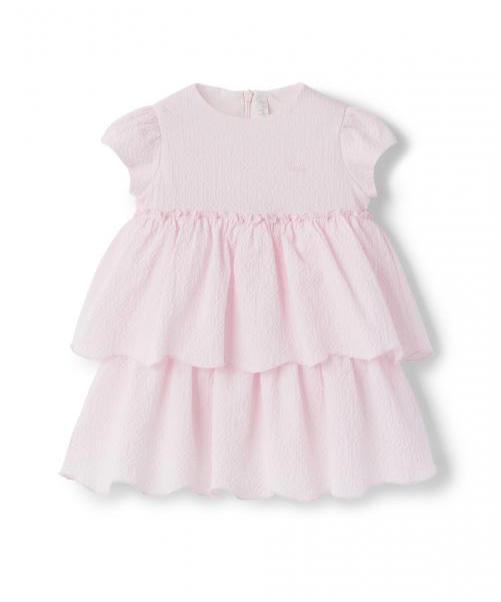 Il Gufo Dresses + Skirts Pearl pink ruffled dress with tulle flounces