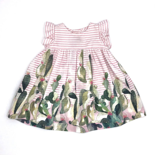 Il Gufo Dresses + Skirts Pink Striped Cactus Dress