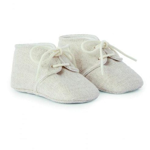 Il Gufo Footwear Beige Linen Shoes with Laces