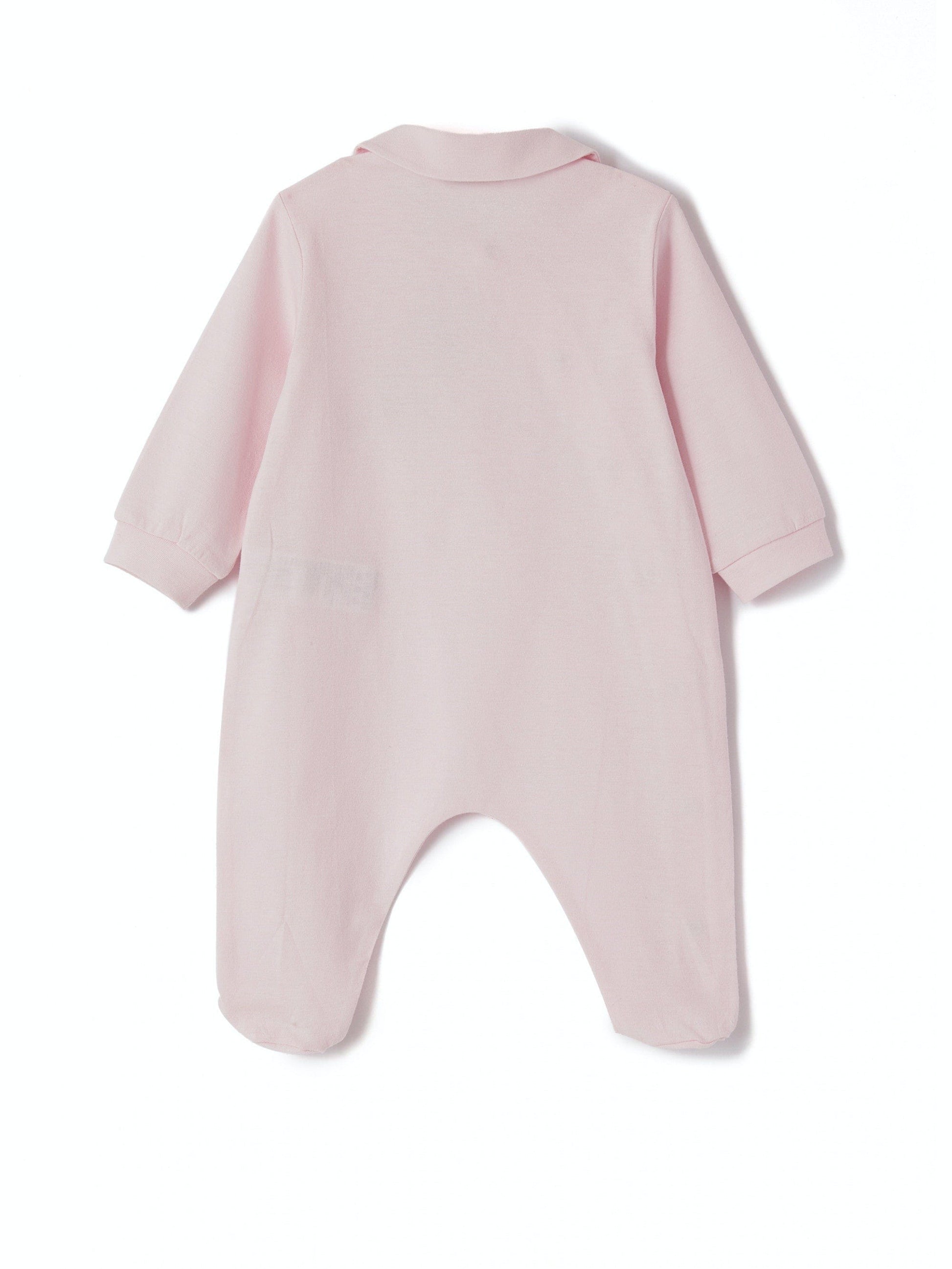 Il Gufo One-Pieces Soft jersey onesie with teddy bear appliqué