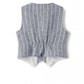 Il Gufo Tops Blue linen vest with white stripes