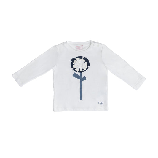 Il Gufo Tops Long-sleeve t-shirt with flower appliqué