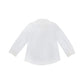 Il Gufo Tops White Button Down Blouse with Red Stitch Detailing