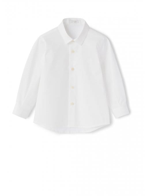 Il Gufo Tops White poplin shirt