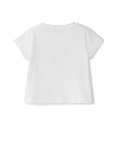Il Gufo Tops White t-shirt with flowers