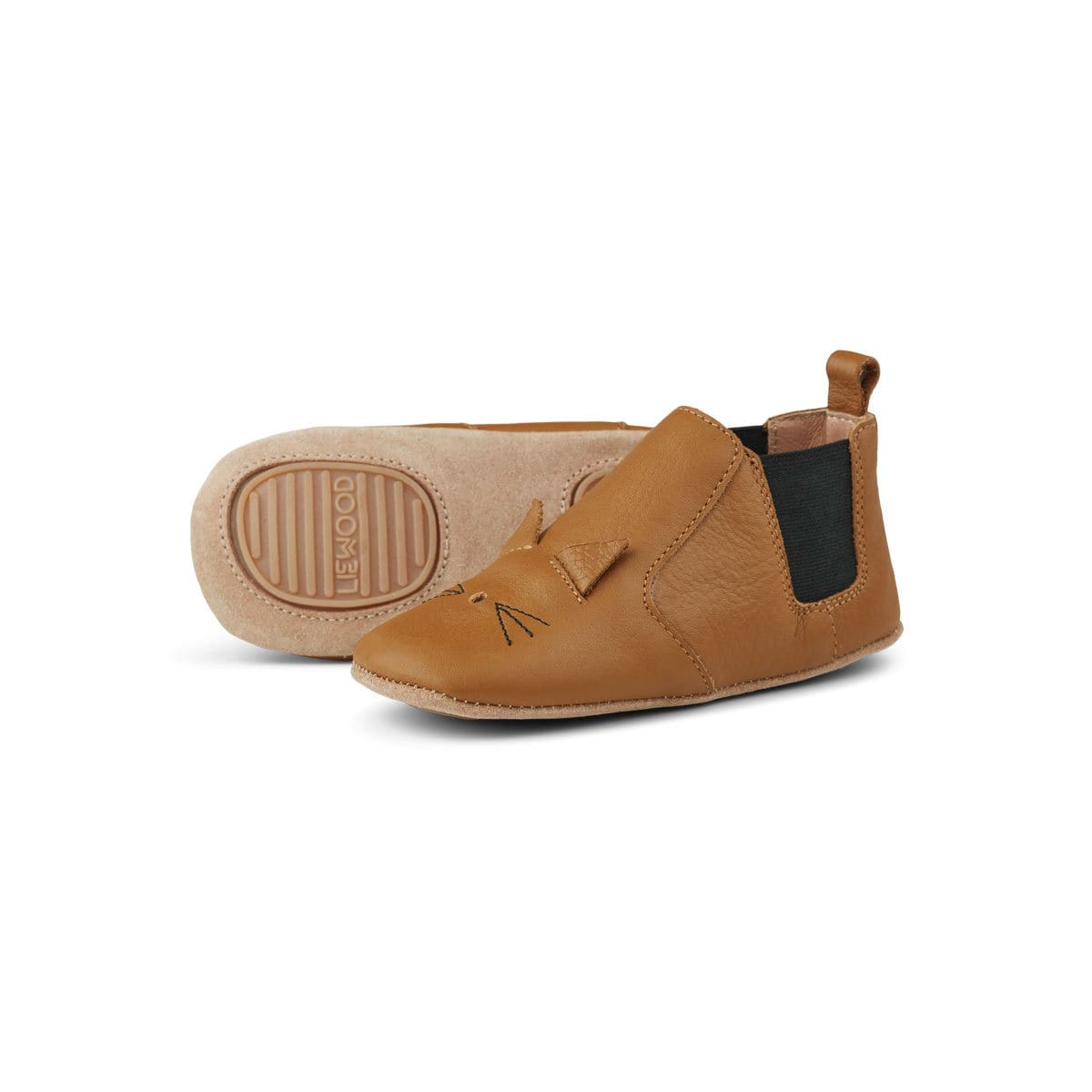 Liewood Shoes Edith Leather Slippers - Cat Golden Caramel