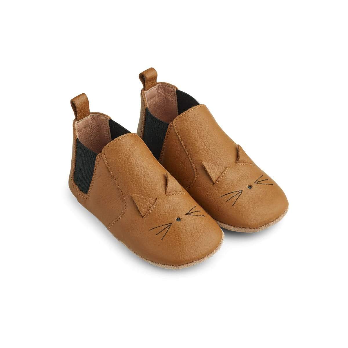 Liewood Shoes Edith Leather Slippers - Cat Golden Caramel