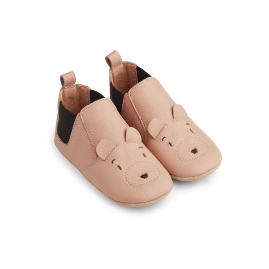 Liewood Shoes Edith Leather Slippers - Mr Bear Pale Tuscany