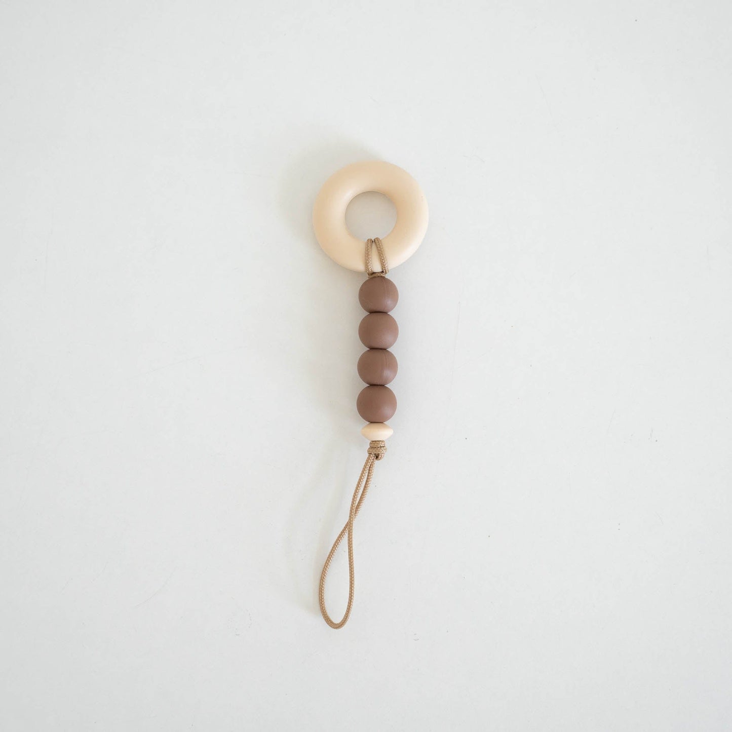 Little Chew Teether Silicone Pacifier Holder | Coffee