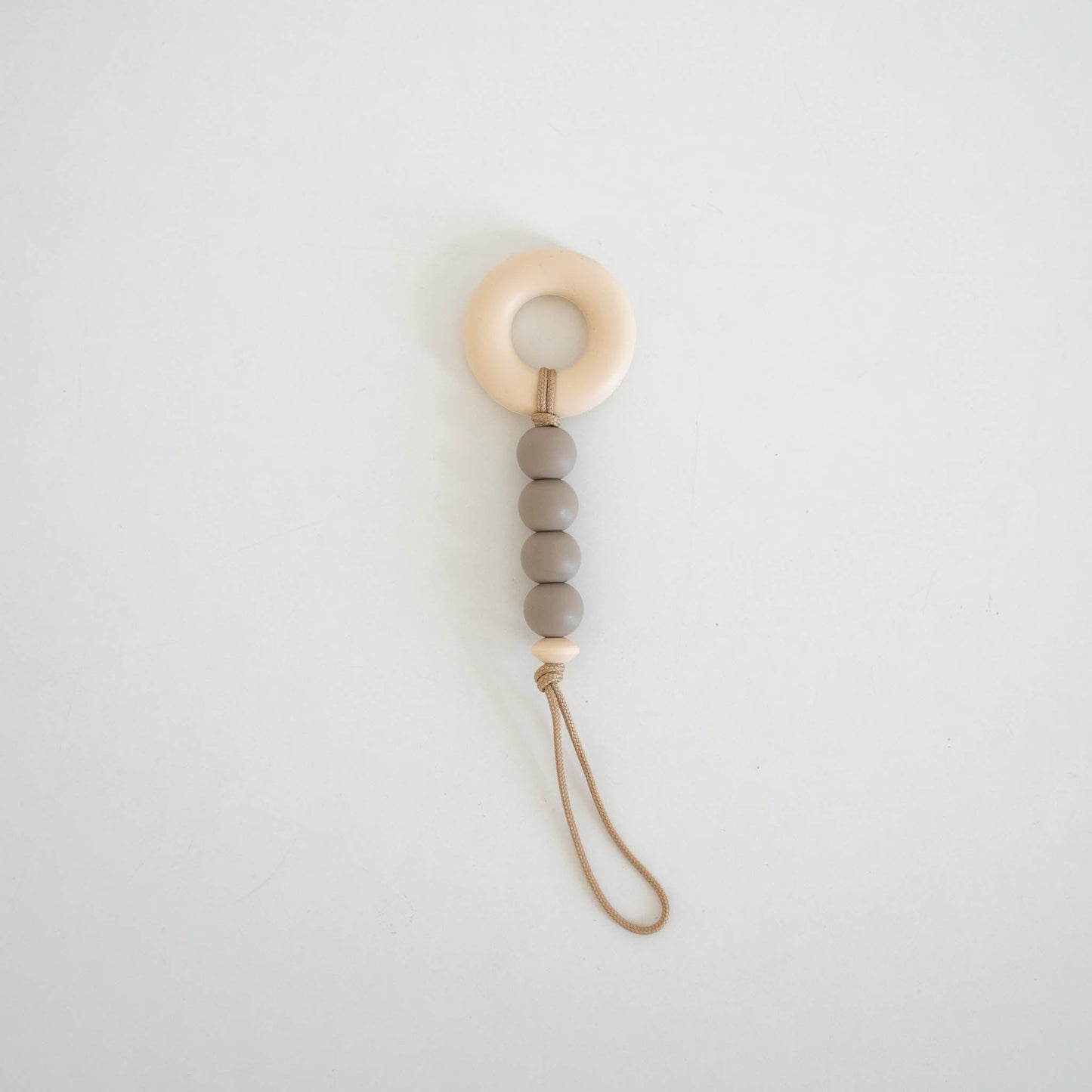 Little Chew Teether Silicone Pacifier Holder | Taupe
