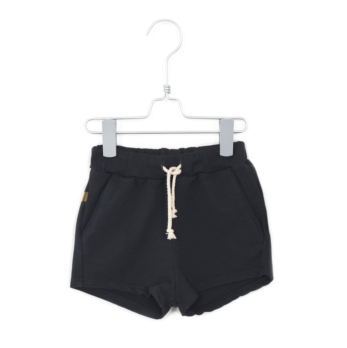 Lotiekids Bottoms 2T-3T / Black Organic Cotton | Shorts Solid Ochre