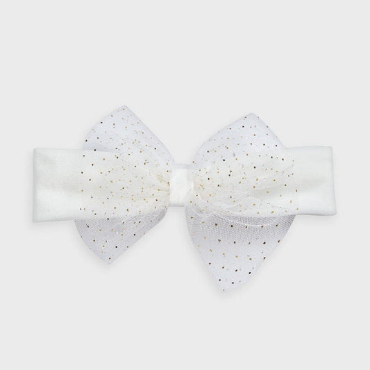 Mayoral Accessories Cream Tulle Bow Headband