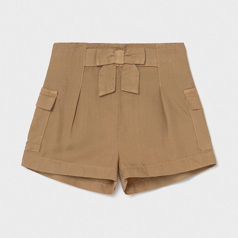 Mayoral Bottoms Caramel Shorts with Bow