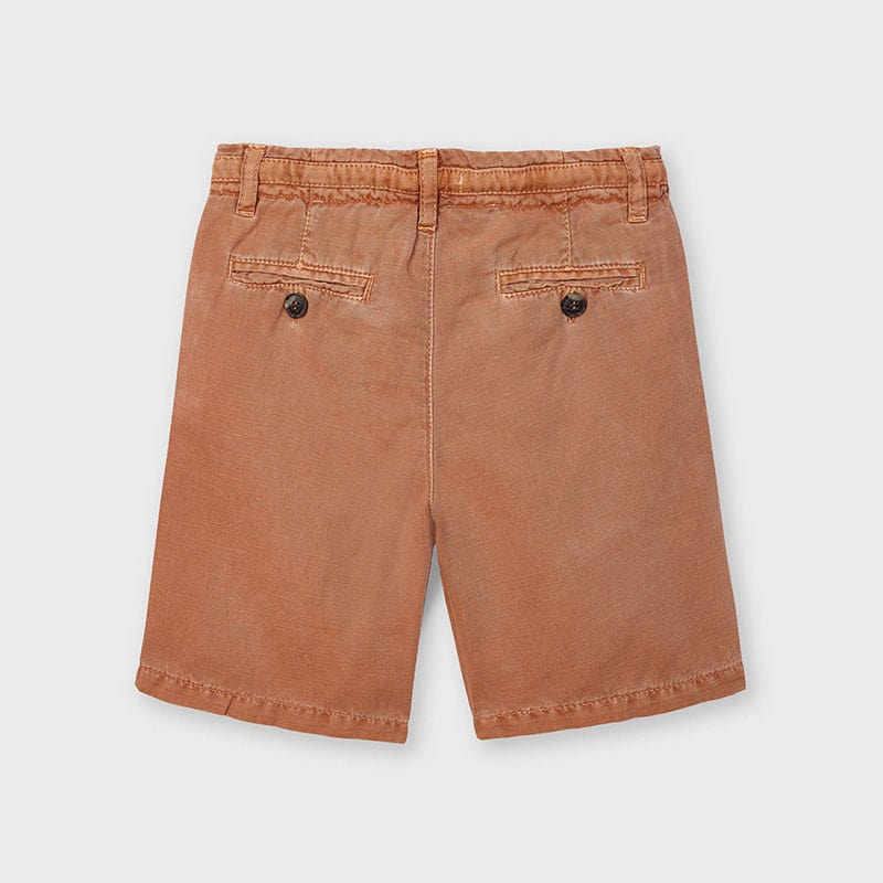 Mayoral Bottoms Clay Linen Blend Twill Shorts