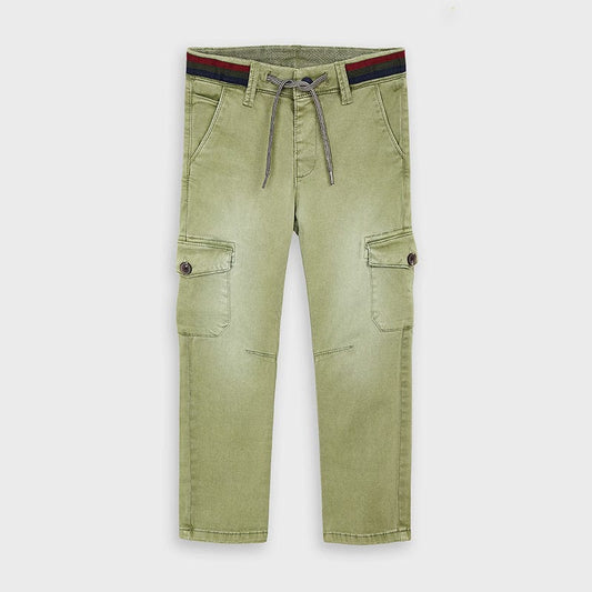 Mayoral Bottoms Green Slim Fit Cargo Pants