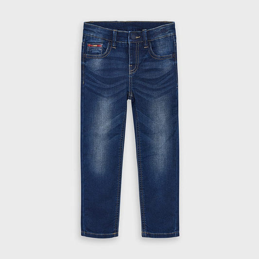 Mayoral Bottoms Slim Fit Denim Jeans in Dark Wash