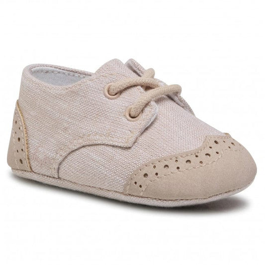 Mayoral Footwear Linen Lace-up Booties